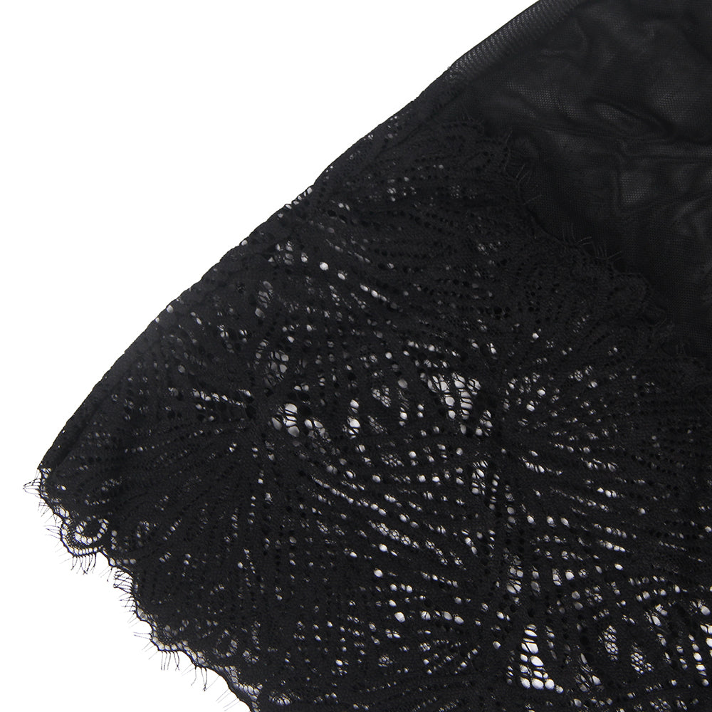 Sexy Black Lace Babydoll – Adjustable Shoulder Straps, Tight Fit, High-Quality Lingerie