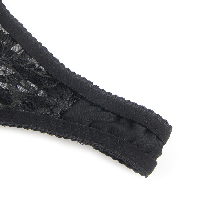 Sexy Schwarzes Spitzen-Lingerie Set – BH, Slip & Strapse, verführerische Dessous