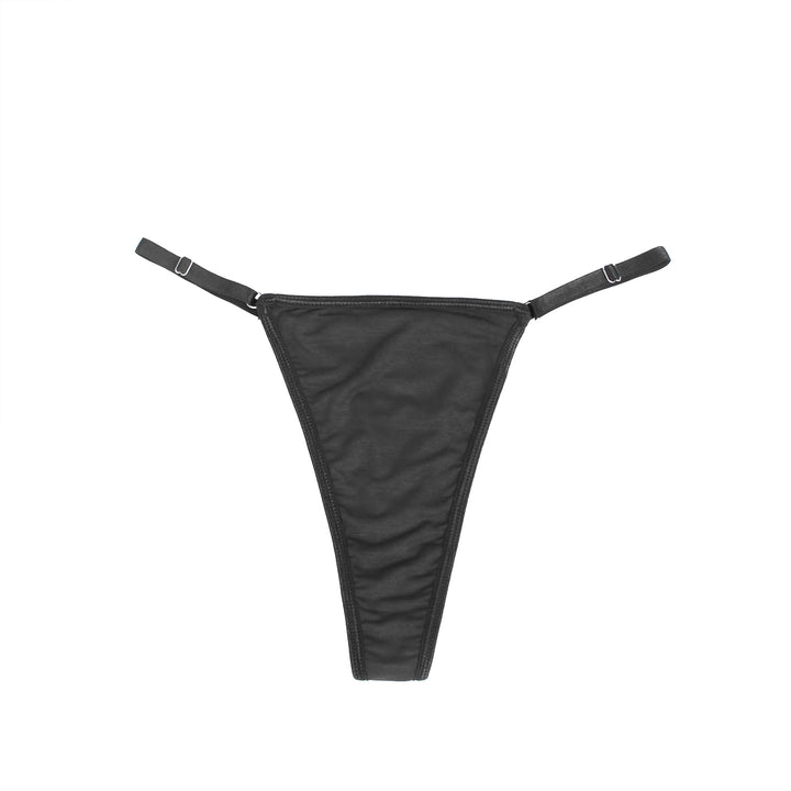 Sexy Schwarzes Nachtkleid – Modal, Spitze & Schlitz, verführerische Lingerie