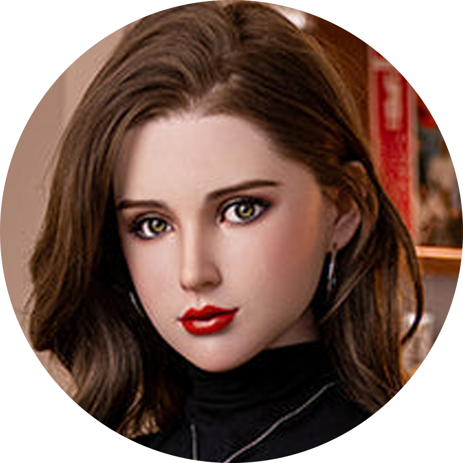 Frauengesicht einer realistischen Puppe