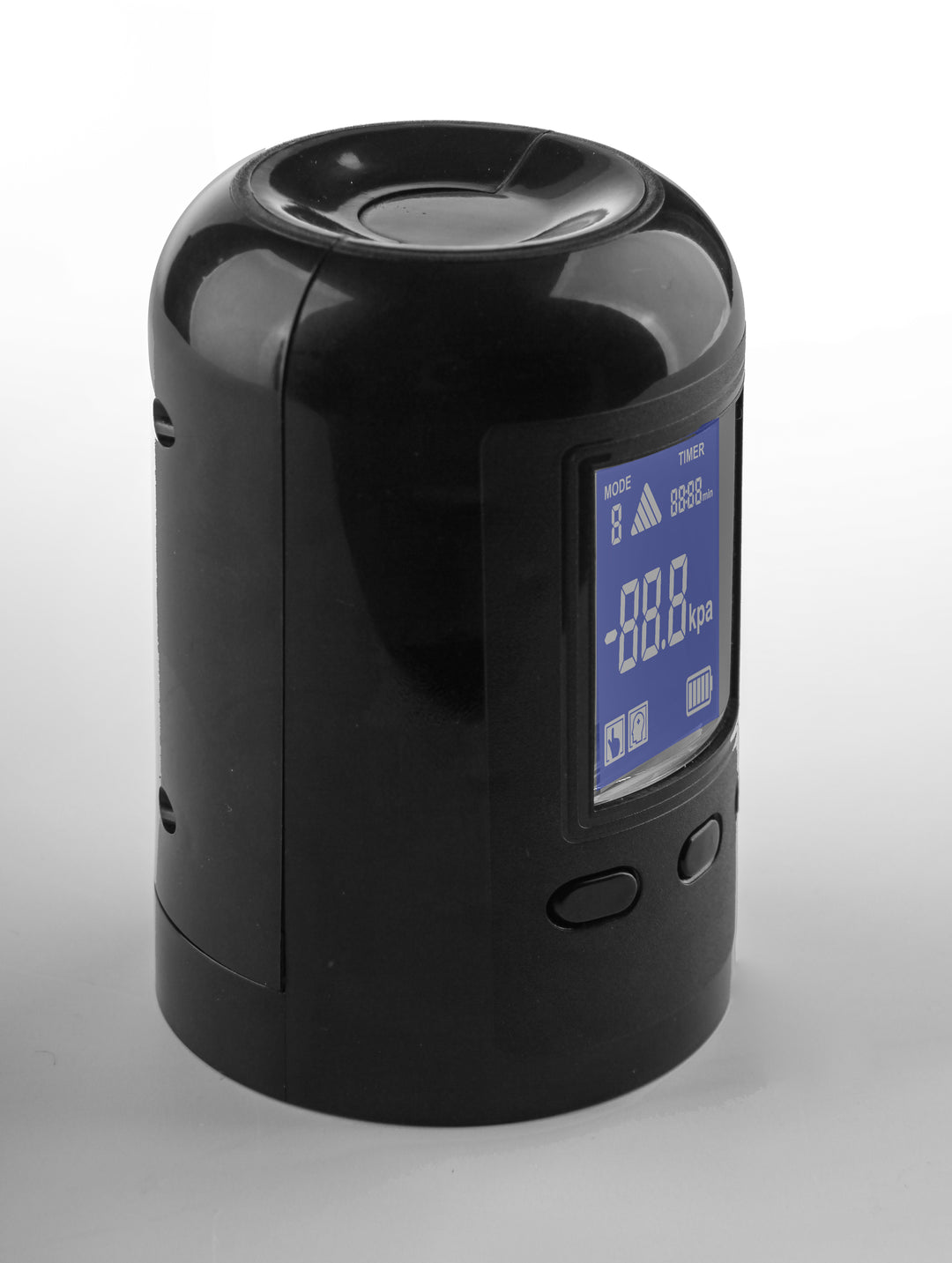 Schwarzes Gerät mit Display