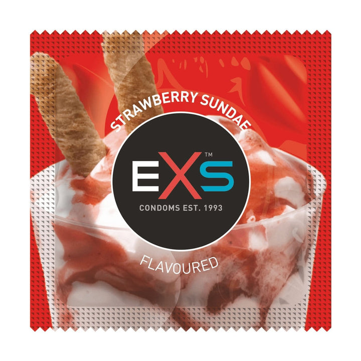 EXS Condoms Kondome EXS Condoms Kondome mit Erdbeere Geschmack 100 - 500 Stück diskret bestellen bei marielove