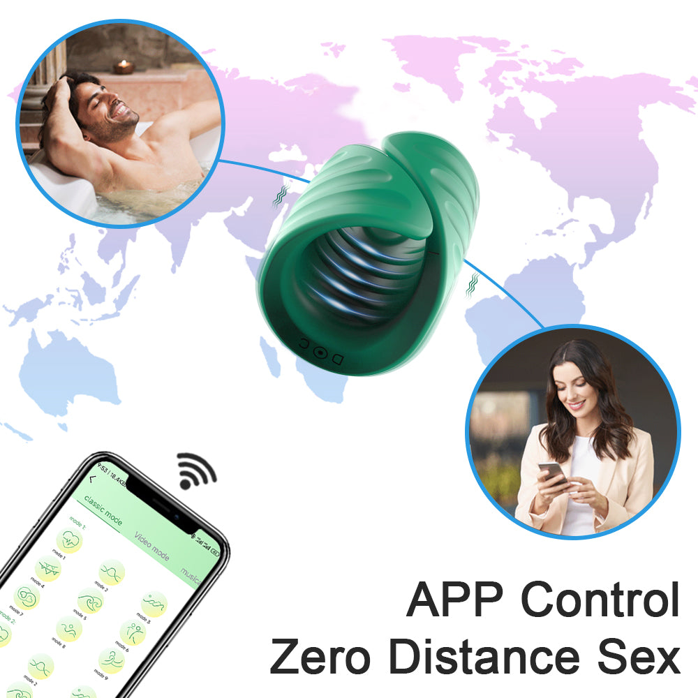 Grünes Sexspielzeug mit App-Steuerung