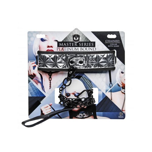 Master Series Halsbänder Default Master Series BDSM Halsband Platinum Bound Halsband mit Gurt diskret bestellen bei marielove