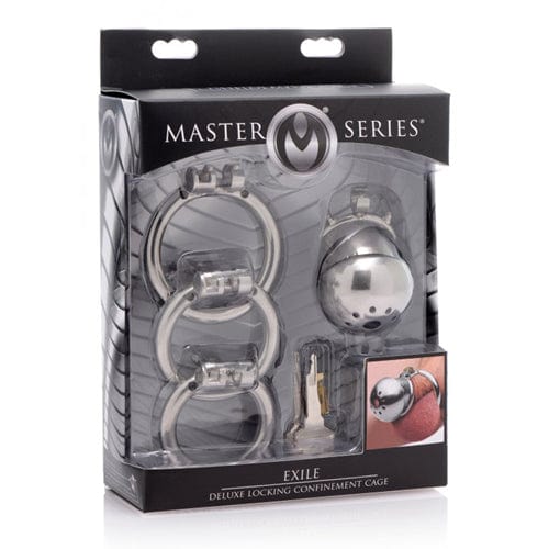 Master Series Peniskäfig Default Master Series Peniskäfig Exile Deluxe Locking Confinement Cage diskret bestellen bei marielove