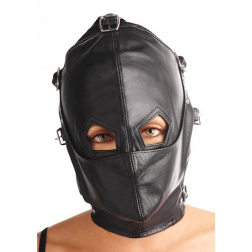 Strict Leather Bondage Masken Strict Leather SM Maske Kappe aus Leder mit abnehmbarer Augen- und Mundklappe diskret bestellen bei marielove