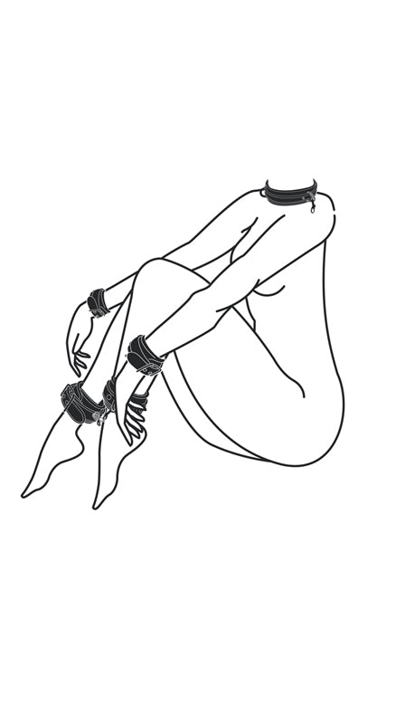 Illustration von Handschellen an Fesseln