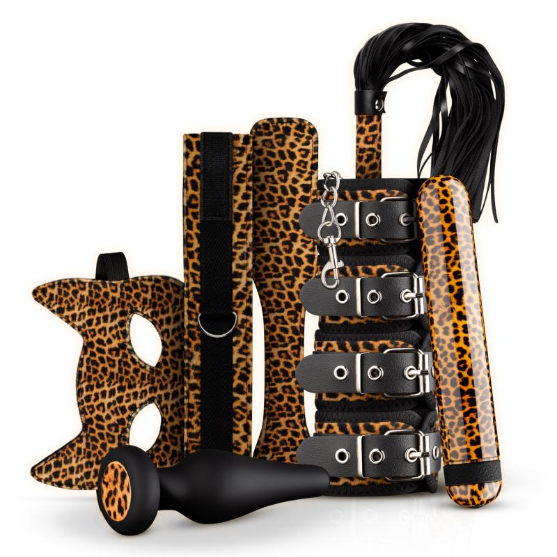 Sexspielzeug-Set mit Leopardenmuster