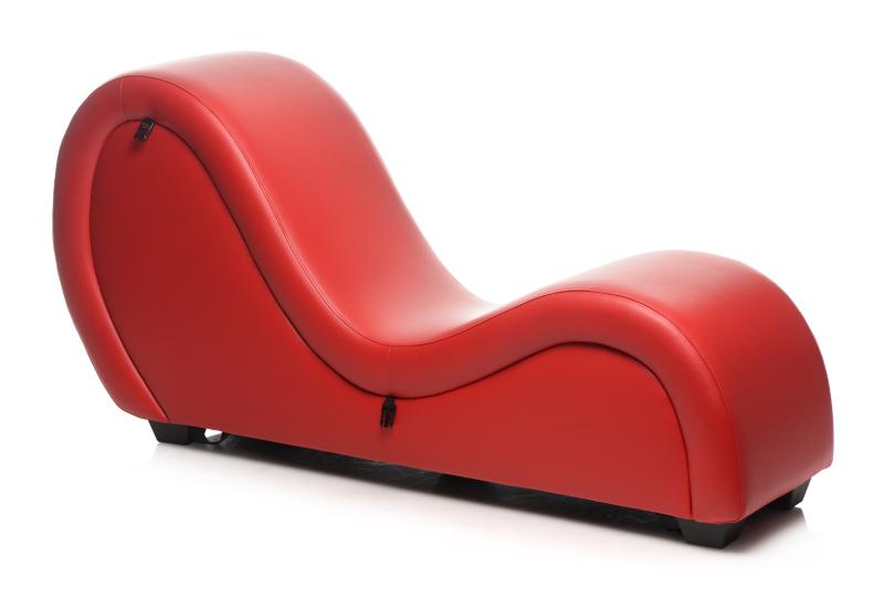 Geiles Sex-Sofa mit Handfesseln und 2 Positionskissen - Rot