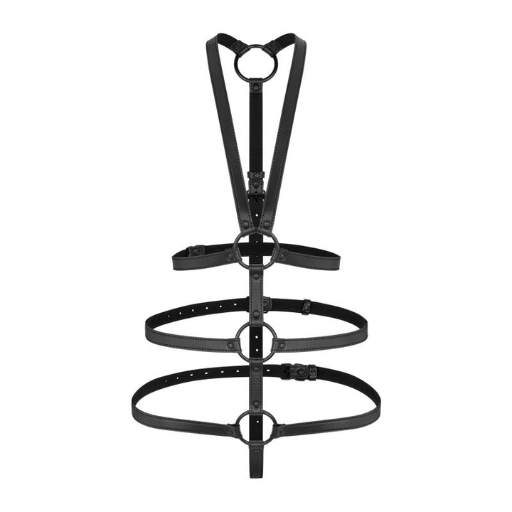 Schwarzes Leder-Harness, BDSM-Ausrüstung