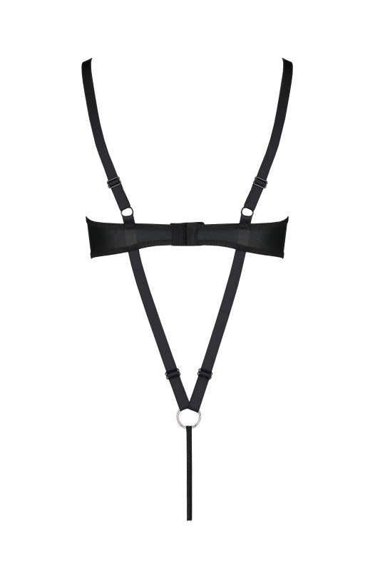Schwarzes Bondage-Harness, minimalistisch
