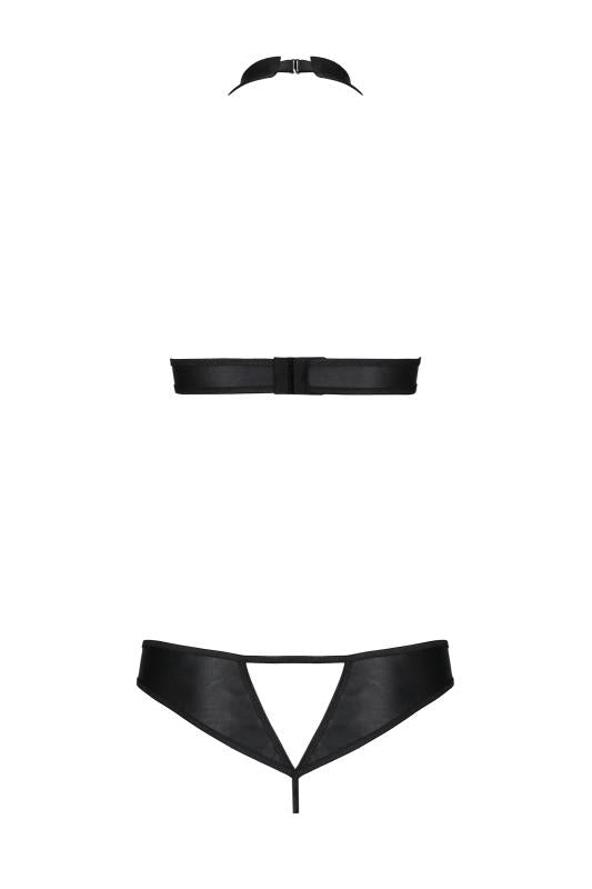 Schwarze Leder-BDSM-Kleidungsstücke